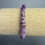 Amethyst Bracelet natural stone washer, diameter 6.5×3 mm, length 18 in (stretch) with beads