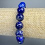 Lapis Lazuli Bracelet, natural stone, smooth bead, diameter 10mm±, length 18cm± (stretch)
