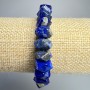 Bracelet Lapis Lazuli natural stone faceted rondelle, diameter 10x7mm±, length 18cm± (stretch)