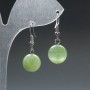 Earrings Onyx (artificial acrylic) smooth bead, diameter 12mm±, length 33mm±