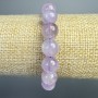 Lavender Amethyst Bracelet with Natural Stone, Smooth Bead, 10mm Diameter ±, 18cm Length ± (Stretch)