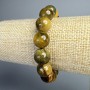 Yellow Petersite Bracelet, natural stone, smooth beads, diameter 12.5 mm±, length 18 cm± (stretch)