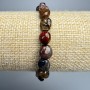 Petersite Bracelet with Natural Stone Beads, faceted, diameter 8×10mm, length 18cm, stretch