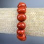Bracelet Red Jasper natural stone chunky faceted beads, diameter 12x10mm±, length 18cm± (stretch)