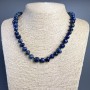 Lapis Lazuli Necklace Natural Stone Faceted Beads, 10x7 mm, ± diameter, about 50 cm length