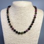 Necklace of Turmaline natural stone smooth bead, diameter 8mm±, length 50cm ±