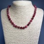 Necklace Turmaline Multicolor Faceted Bead, 8 mm diameter, length 49 cm ±