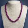 Malachite? Wait: The stone is tourmaline—red/malinyovy is raspberry tourmaline. In English: Raspberry tourmaline smooth bead diameter 8.5mm, length 50cm