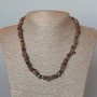 Bronzite Bead Necklace, natural stone碎碎 (bronzite碎?)