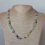 Fluorite Necklace, Natural Stone, Tumbled Beads 9x4 mm, ±, Length 48 cm ±