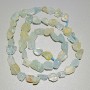Beads Mountain Crystal and Aquamarine Natural Unprocessed Stone Rondelle, diameter 6x8mm±, length 40cm± on thread