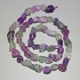 Fluorite Beads Natural Unpolished Stone Tumbled, Diameter 6x8mm, +/- length 40cm on Thread