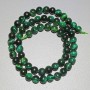 Green Cat's Eye Beads natural stone smooth sphere, diameter 6.5mm±, thread length 37cm±
