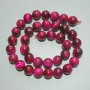 Natural Raspberry Cat's Eye Smooth Round Beads, Approx. 10 mm, Approx. 38 cm Strand
