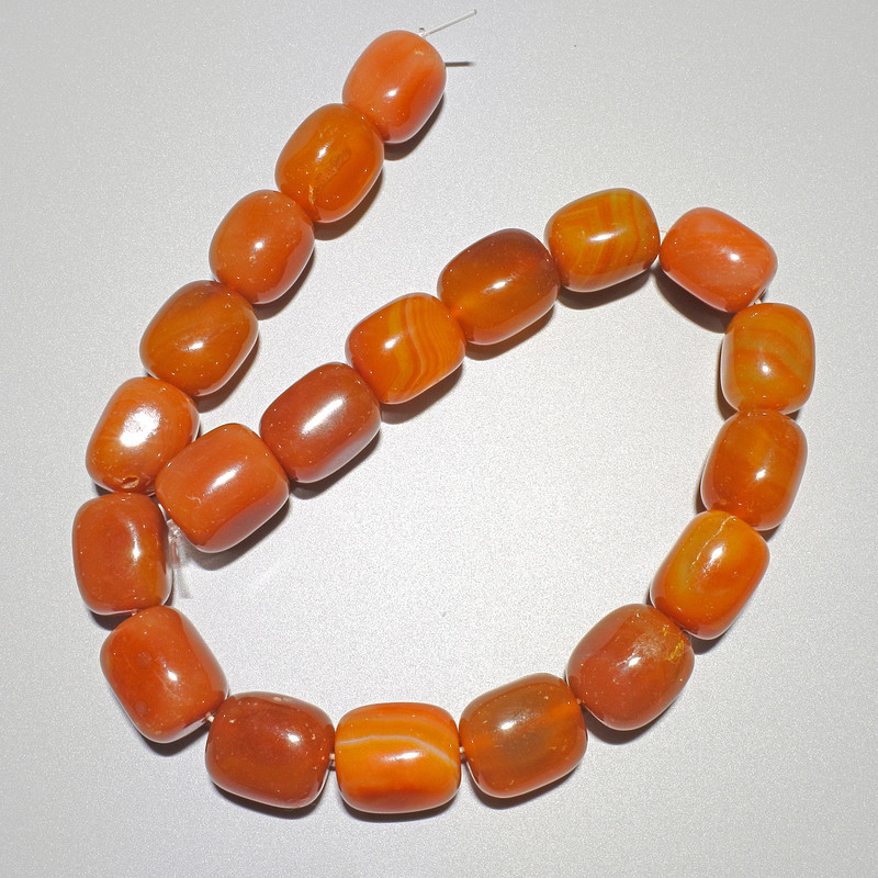 Carnelian Natural Stone Beads – Bar/Block Shape, 15×19 mm, ±, 38 cm ± Length on Thread