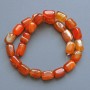 Orange Agate Beads natural stone bar 11x15mm, length 38cm on thread