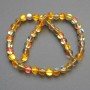Opal Glass Beads Yellow Chameleon Smooth Round 8.5mm, 38cm length on thread