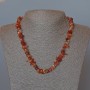 Carnelian Necklace with Natural Stone Chip, 8x4mm diameter, 47cm length