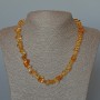 Citrine Necklace made of natural gemstone, faceted beads, diameter 8x4mm, length 48cm