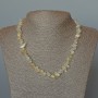 Necklace Citrine and Mountain Crystal natural stone chip, diameter 8x4mm±, length 47cm±
