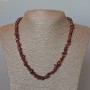 Garnet Necklace brown natural stone faceted, diameter 7x3mm±, length 48cm±