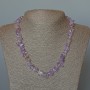 Natural Amethyst Chip Necklace, Approx. 9x4 mm, 47+ cm