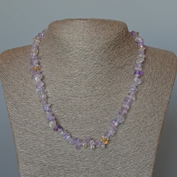 Amethyst Beads natural stone shard, diameter 8×3mm ±, length 48cm ±