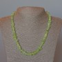 Necklace Prasiolite? Wait: Prehnite natural stone faceted bead, diameter 8x3mm+-, length 48cm+-
