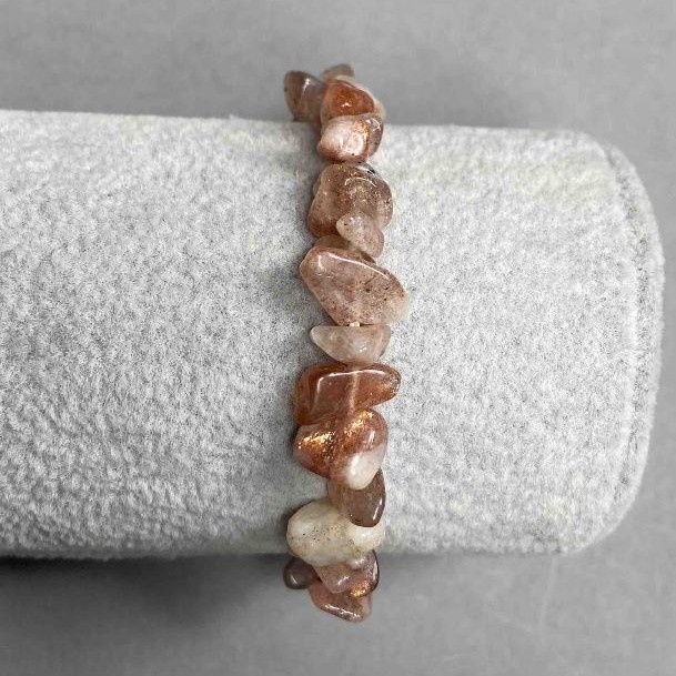 Bracelet Geolite natural stone chipping, diameter 9x4mm±, length 18cm (stretch)