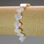 Bracelet with Mother-of-Ppearl and Shamrock, diameter 12x3mm, length 18cm (stretch)