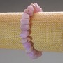 Kunzite bracelet, natural gemstone, faceted rondelle, diameter 10x7 mm, length 18 cm (stretch)