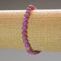 Bracelet Phosphosiderite natural stone faceted bead, diameter 6mm±, length 18cm (stretch)
