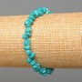 Turquoise bracelet light blue chip (single) rough texture, diameter 6x4mm ±, length 18 cm (stretch)