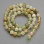 Phantom Quartz Beads with Rutile natural stone smooth sphere, diameter 6.5mm±, length 39cm± on thread
