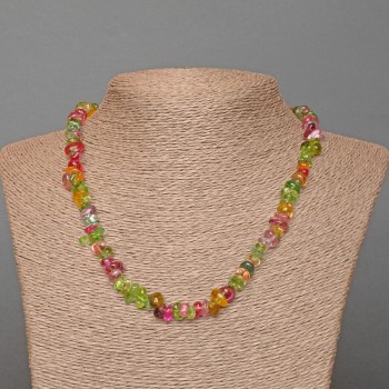 Beads Multicolor Glass AGATE 8×4 mm ±, length 47 cm