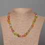 Beads Multicolor Glass AGATE 8×4 mm ±, length 47 cm