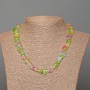 Colorful Glass Bead Necklace, 10x4 mm chips, length 47 cm