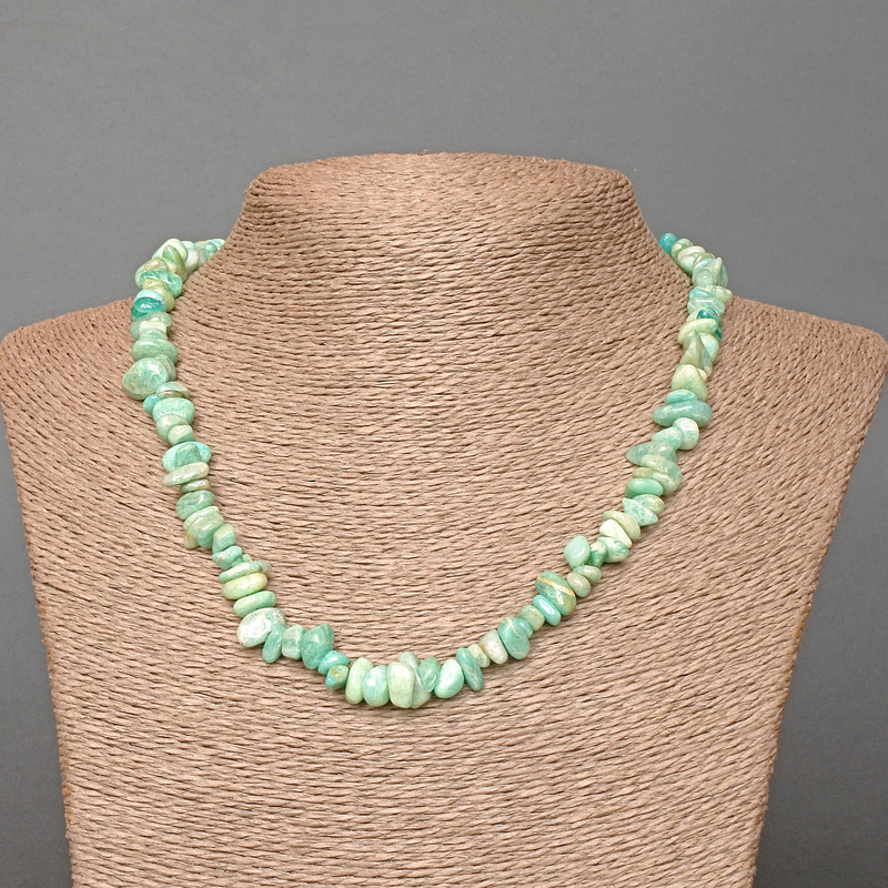 Amazonite Beads Natural Stone Chip, 7×3 mm, length 48 cm