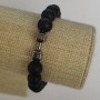 Shungite Bracelet (single) Dumbbell, 10mm diameter, 18cm length +- (stretch)
