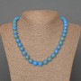 Imperial Jasper Blue (blue) smooth round beads 10mm diameter, length 49cm+/-