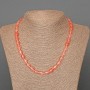 Chalcedony Necklace Natural Stone Oval, 8x10mm, length 48in