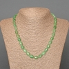 Necklace with Natural Jade Oval Beads, 8x10mm, length 48cm