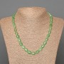 Necklace with Natural Jade Oval Beads, 8x10mm, length 48cm