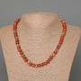 Red Jasper Beads Natural Stone Smooth Rondelle, Ø8×5mm+, length 46cm+