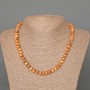 Landscape Jasper Necklace, natural stone, smooth rondelle beads, diameter 8×5 mm, length 46 cm