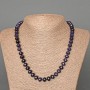 Necklace Aventurine 'Night of Cairo' (synthetic) smooth rondelle, diameter 9x7mm ±, length 50cm ±