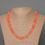 Chalcedony Necklace, natural stone, smooth rondelle, diameter 9x7mm ±, length 49cm ±