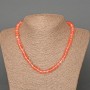 Chalcedony Necklace, natural stone, smooth rondelle, diameter 8×5 mm ±, length 46 cm