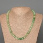 Necklace Jade Natural Stone Smooth Rondelle, diameter 9x7mm ±, length 49cm ±