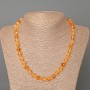 Citrine Necklace, Natural Stone, Faceted Diamond-shaped Beads, 9×8 mm +/-, 50 cm length, with Beads